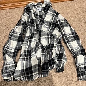 black and white flannel
